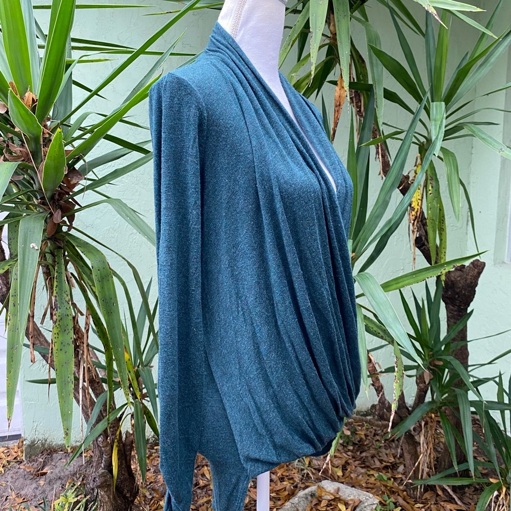Max Studio Green Wrap Top